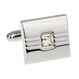 Mansetinööbid - valge kiviga 2